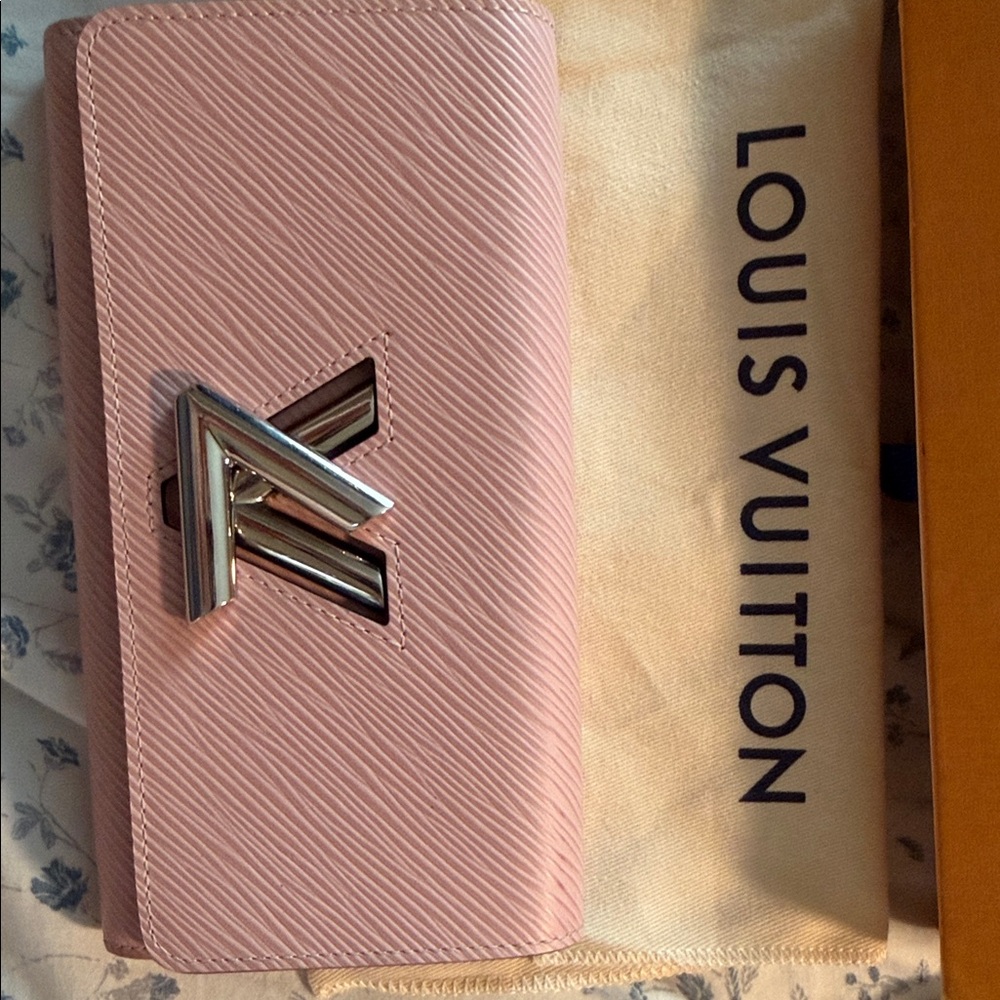Louis Vuitton Light Pink Wallet with Silver Accent
